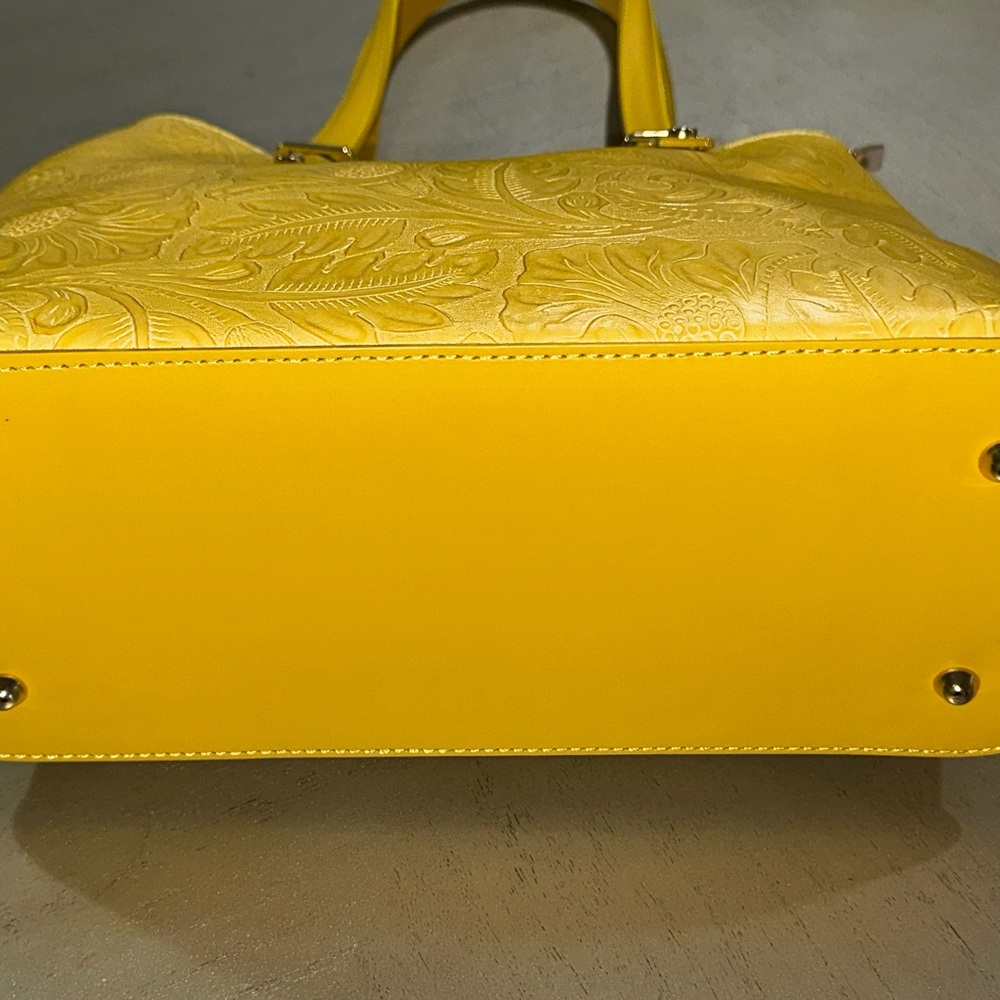 Vibrant Yellow Structured Tote Bag - image 6